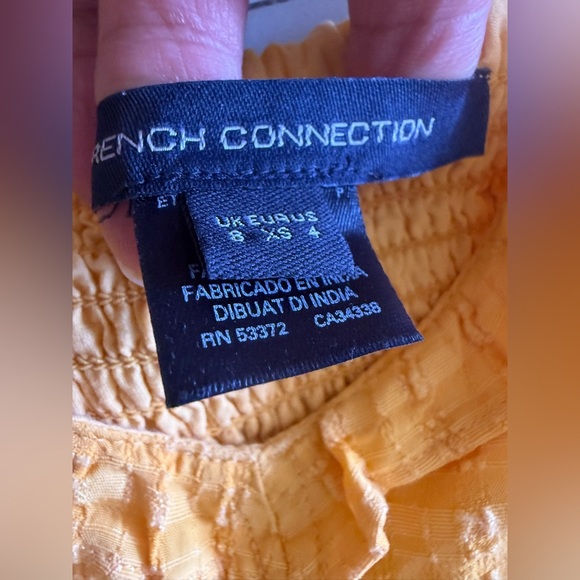 French Connection Adira Birch Tiered Maxi Dress. Size 4. Yellow orange, purple - Picture 14 of 16